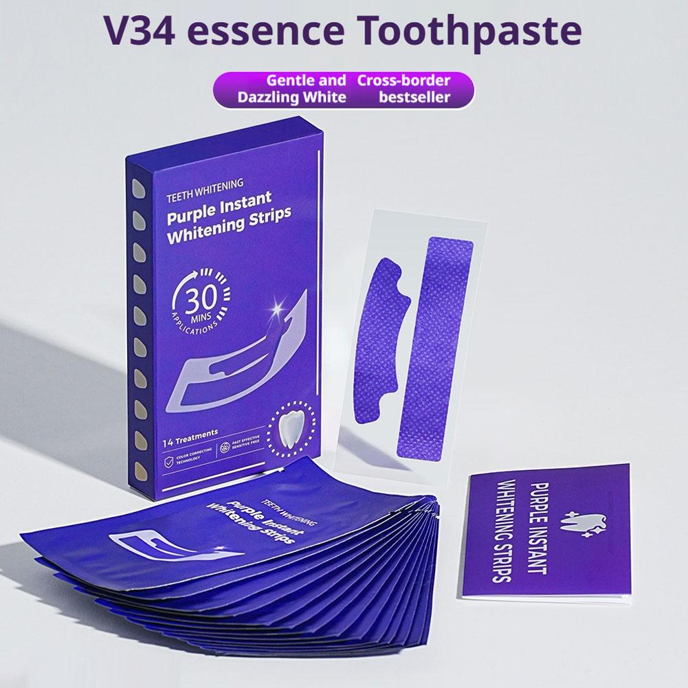Teeth Whitening At Home Kit - 14/28/42PCS V34 Purple Teeth Whitening Strips