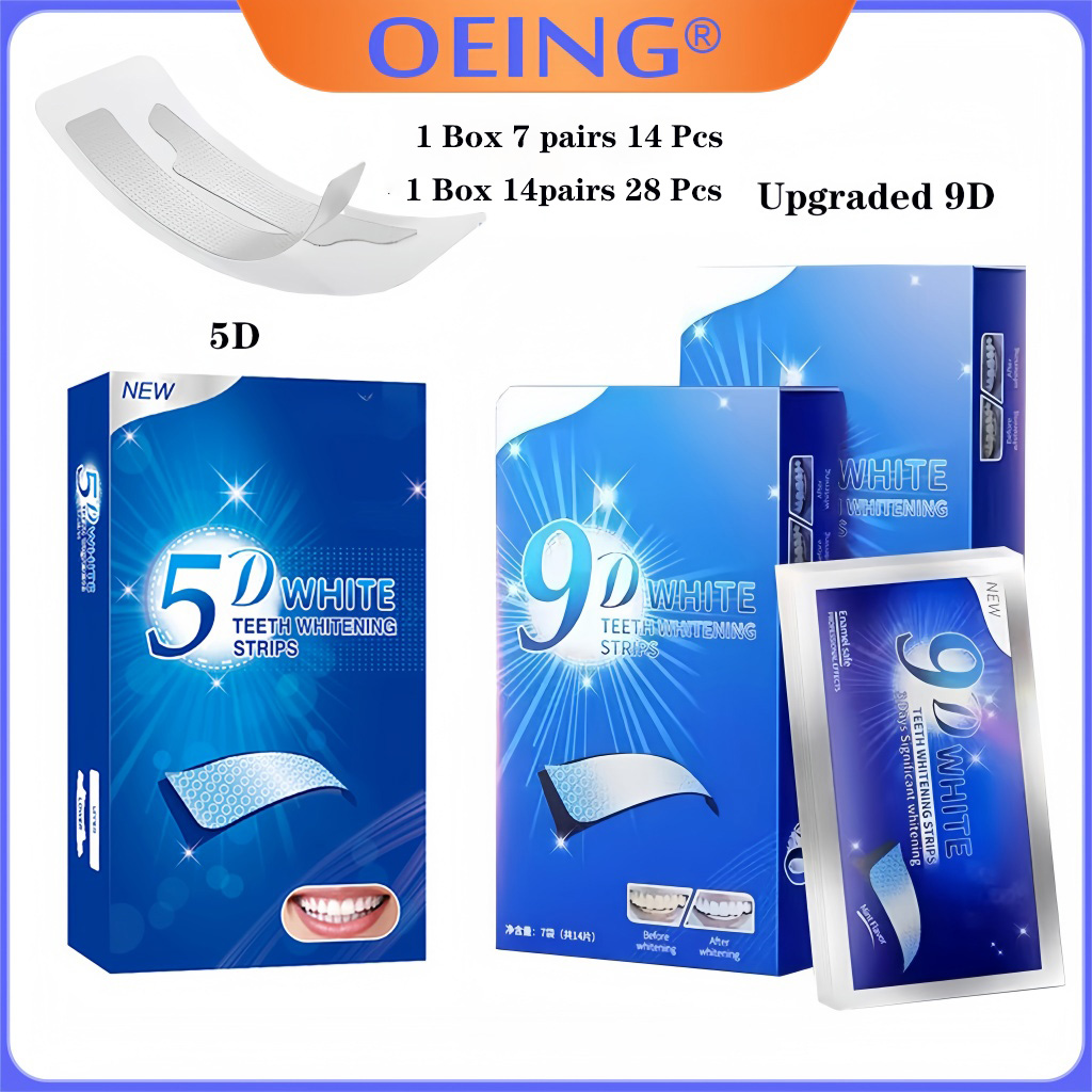 9D 5D Teeth Whitening Strip 14 - Teeth Whitening Home Kit ulasan dan harga