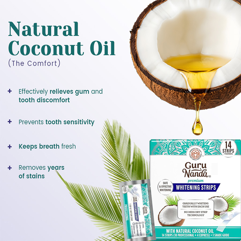 14pcs/box Coconut Oil Teeth Wh - Teeth Whitening Strips ulasan dan harga