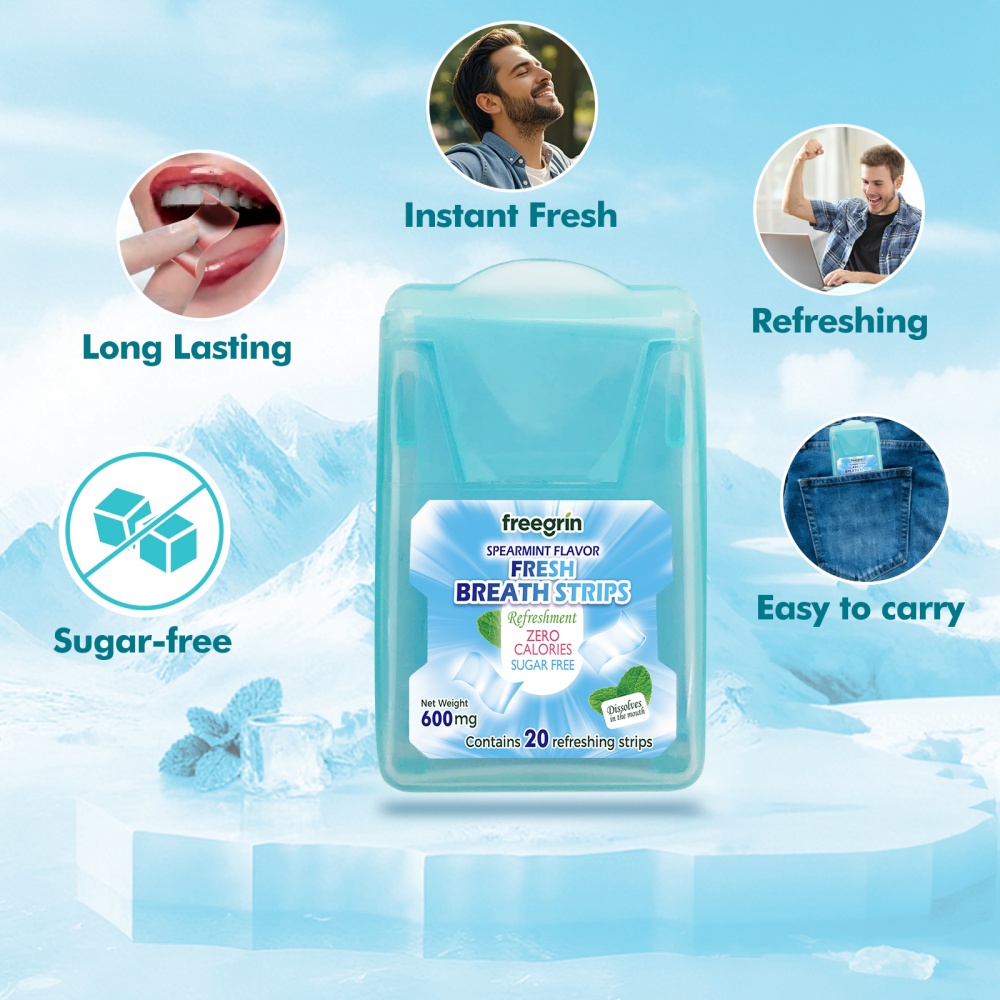 FREEGRIN Spearmint Flavored Fr - Teeth Whitening Fast ulasan dan harga