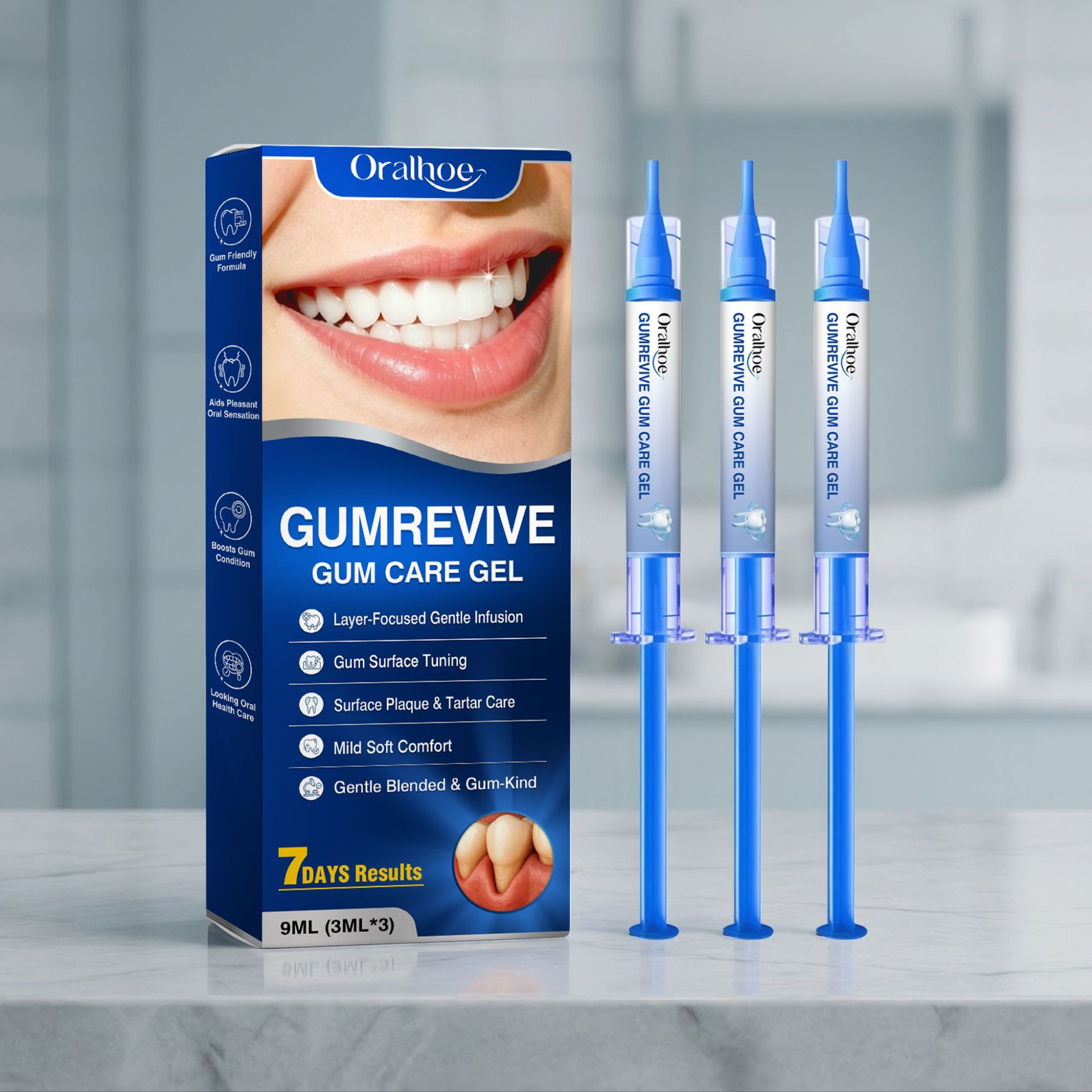 Oral Care Gel 3Pcs Gum Cleanin - Teeth Whitening Home Kit ulasan dan harga
