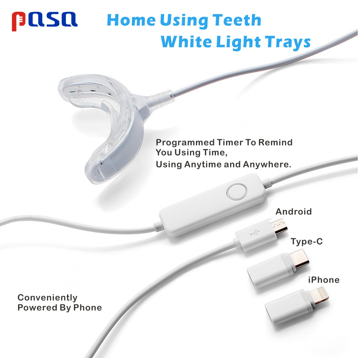 Portable LED Cold Blue Light S - Teeth Whitening Home Kit ulasan dan harga