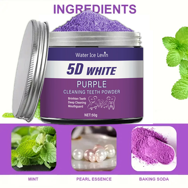 Purple Teeth Whitening Powder, - Teeth Whitening Charcoal ulasan dan harga