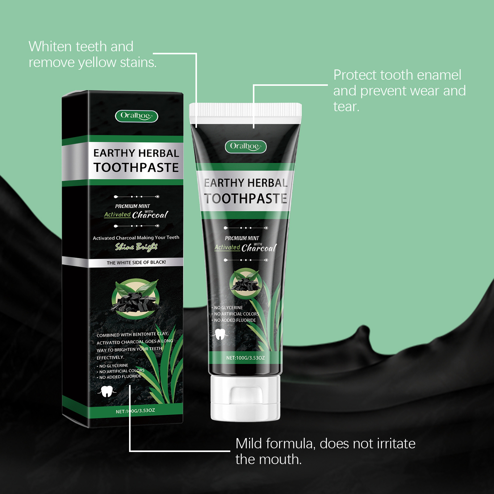 Bamboo Charcoal Mint Toothpast - Teeth Whitening Charcoal ulasan dan harga