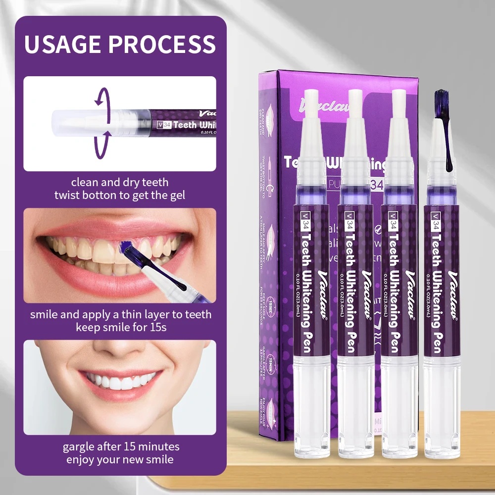 Vaclav V34 Purple teeth whiten - Teeth Whitening Fast ulasan dan harga